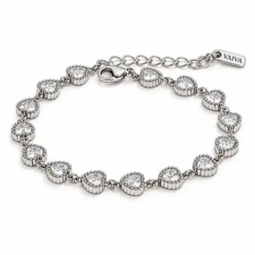 Amour Silver-Tone Heart Bracelet