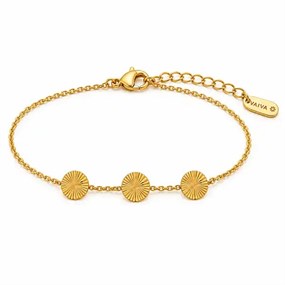Sun Burst Gold-Tone Bracelet