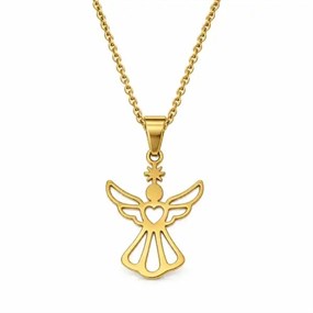 Ange Gold-Tone Angel Necklace