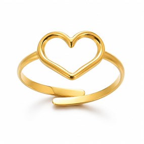 Amora Gold Open Heart Ring