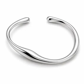 Ligne Silver-Tone Open Bangle
