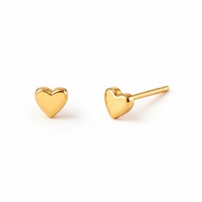 Amour Gold Mini Heart Studs
