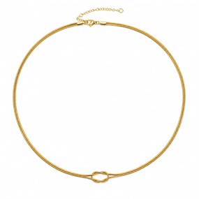 Noeud Gold Snake Chain Knot Necklace