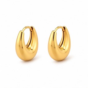 Plissé Gold Folded Drop Huggies