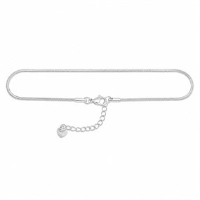Silke Silver Snake Chain Anklet