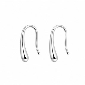 Ondine Silver Drop Hook Earrings