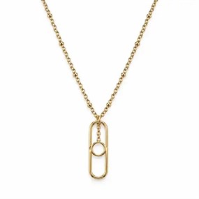 Élan Gold-Tone Oval Pendant Necklace