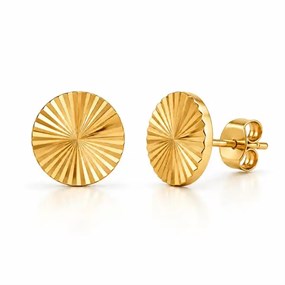 Sun Burst Gold-Tone Stud Earrings