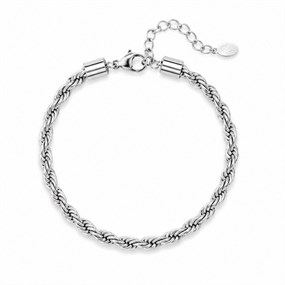 Corde Silver Rope Chain Bracelet