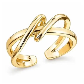 Ruban Gold-Tone Crossover Ring