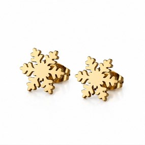 Neige Gold Snowflake Stud Earrings