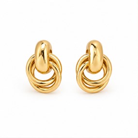 Noeud Gold Multi-Ring Stud Earrings