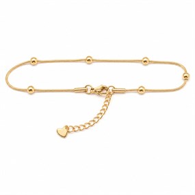 Perla Gold Beaded Anklet