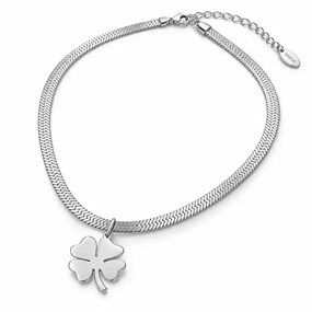 Trèfle Silver-Tone Clover Necklace
