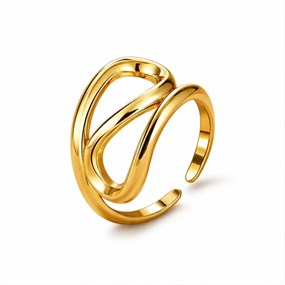 Ruban Gold Flowing Statement Ring