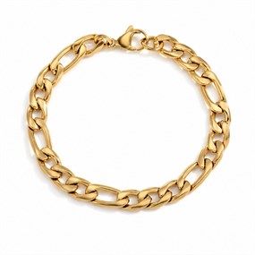 Élan Gold Figaro Chain Bracelet
