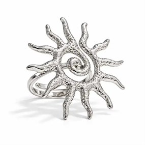 Soleil Silver-Tone Sun Ring