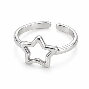 Stella Silver-Tone Open Star Ring