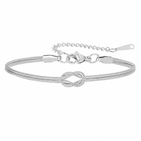 Infini Silver Knot Bracelet