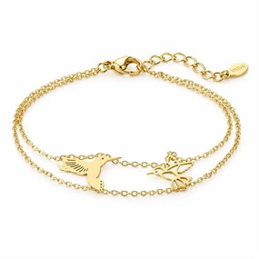 Colibri Gold-Tone Double Bird Bracelet