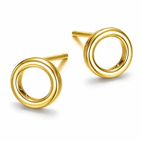 Anneau Gold-Tone Double Circle Stud Earrings