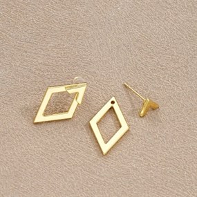 Losange Gold Geometric Stud Earrings