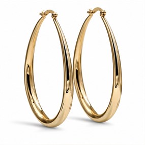 Ondine Gold Large Teardrop Hoops