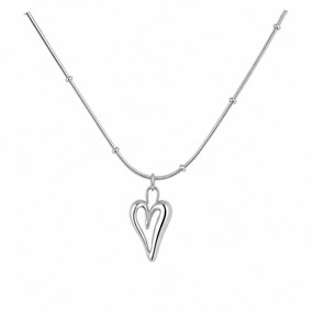 Coeur Silver Organic Heart Necklace