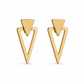 Élan Gold Triangle Jacket Earrings