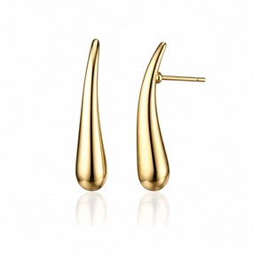 Ondine Gold Long Teardrop Studs