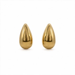 Goutte Gold Drop Stud Earrings