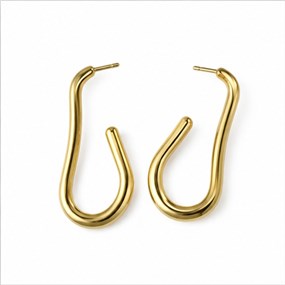 Ondine Gold Sculptural U-Hoops